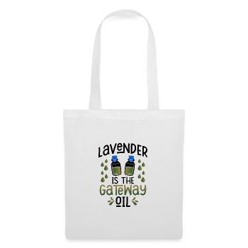 La lavande est une huile de passerelle drôle d’huiles essentielles cadeaux - Sac en tissu - blanc - Devant