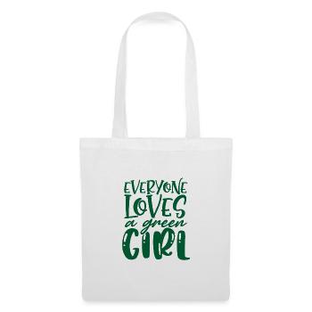 Cadeau écologiste Tout le monde aime une fille verte - Sac en tissu - blanc - Devant