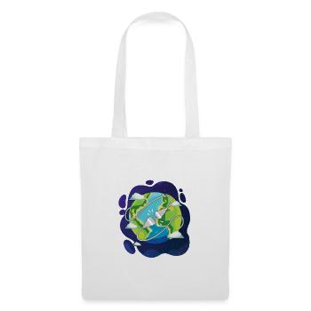 Un cadeau sur le changement climatique Débranchez le monde pour le conserver - Sac en tissu - blanc - Devant