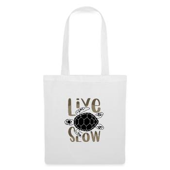 Relax and Live Slow Sea Turtle Beachy Vacation - Tote Bag - white - Front