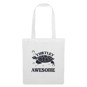 Mignon Turtley Awesome Turtle Lover Idée cadeau - Sac en tissu - blanc - Devant