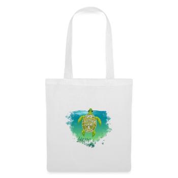 Sea Turtle Conservation Geschenk Überspringen Sie einen Strohhalm Save a - Stoffbeutel - Weiß - Vorne