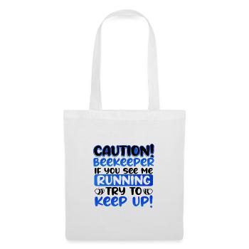 Apiculture Humour Attention Apiculteur Si Running - Sac en tissu - blanc - Devant