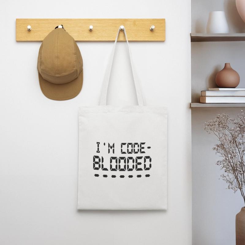 Computerprogrammierung Ich bin Code Blooded Programmierer Stoffbeutel