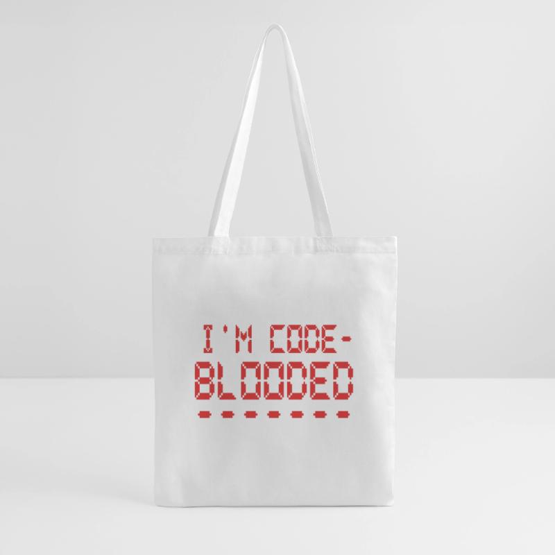 Computerprogrammierung Ich bin Code Blooded Programmierer Stoffbeutel