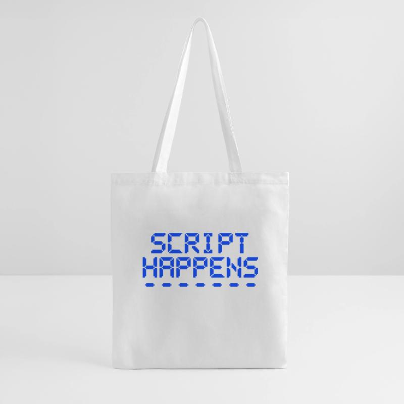 Computerprogrammierskript passiert Programmierer Stoffbeutel