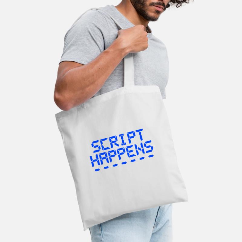 Computerprogrammierskript passiert Programmierer Stoffbeutel