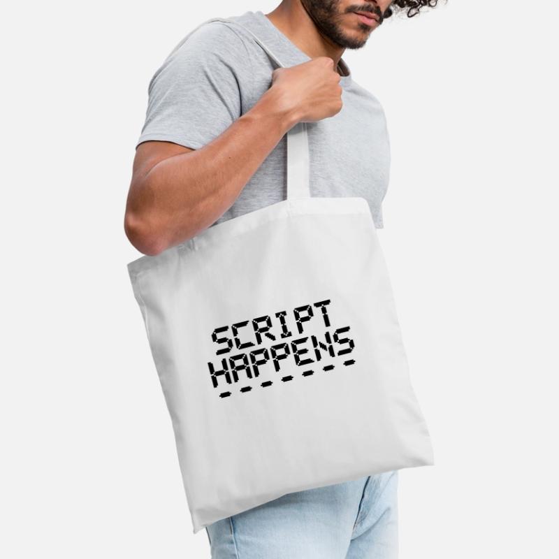 Computerprogrammierskript passiert Programmierer Stoffbeutel