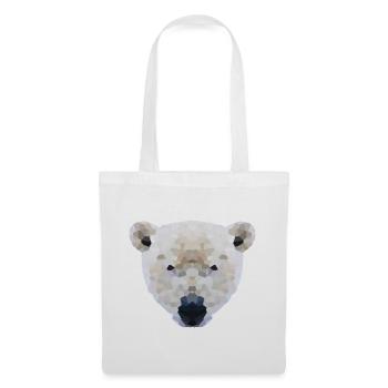 Eisbär Low Poly – International Polar Bear Day - Tote Bag - white - Front