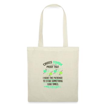 Cross Stitch Prrof I Have Patience to Stab - Tote Bag - nature - Front