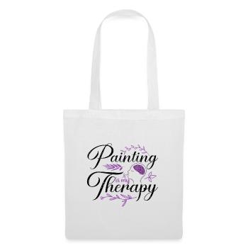 Maler Geschenk Malerei ist meine Therapie Geschenke für eine - Stoffbeutel - Weiß - Vorne