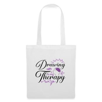 Artist Gifts Drawing is My Therapy Gift for Artist - Tote Bag - white - Front