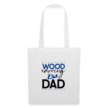 Sculpture sur bois Papa Cadeau Sculpteur sur bois Idées cadeaux - Sac en tissu - blanc - Devant