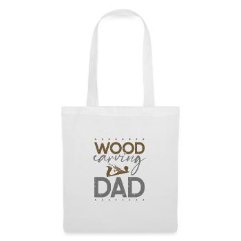 Sculpture sur bois Papa Cadeau Sculpture sur bois Cadeaux - Sac en tissu - blanc - Devant