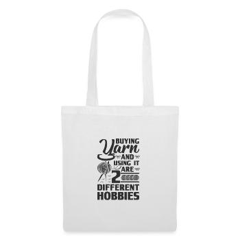 Stricken Humor Garn kaufen und verwenden 2 - Stoffbeutel - Weiß - Vorne