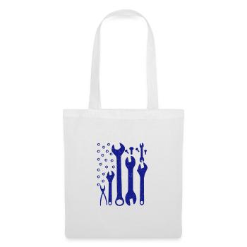 Patriotic Mechanic Gifts American Flag Made of - Tote Bag - white - Front