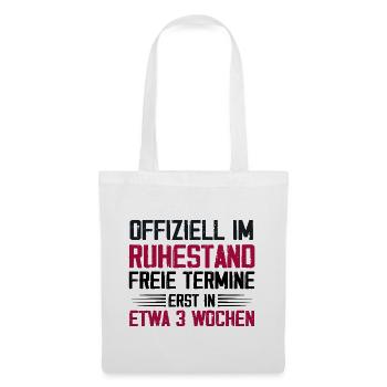 Offiziell Im Ruhestand - Stoffbeutel - Weiß - Vorne