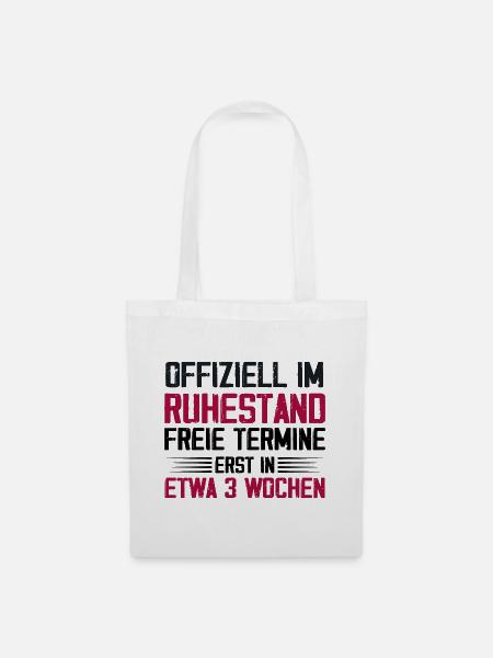 Offiziell Im Ruhestand - Stoffbeutel - Weiß
