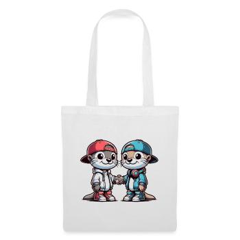 Two Cute Otter Buddies Buddies Forever - Tote Bag - white - Front