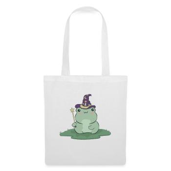 Cottagecore Aesthetic Kawaii Unicorn Frog Wizard - Tote Bag - white - Front