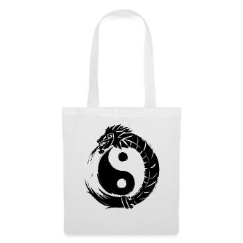 Quetzalcoatl Ying Yang Ancient Aztec Serpent - Tote Bag - white - Front