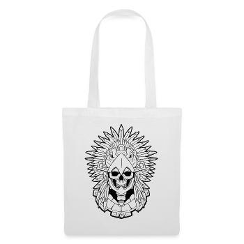 Aztèque Eagle Warrior Mayan Skull Inca - Sac en tissu - blanc - Devant
