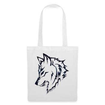 Wolf silhouette Galaxy - Stoffbeutel - Weiß - Vorne