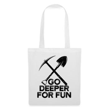 Drôle de géologue à la chasse aux pierres - Sac en tissu - blanc - Devant