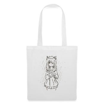 Art Academia Esthétique Neko Anime Girl Sketch - Sac en tissu - blanc - Devant