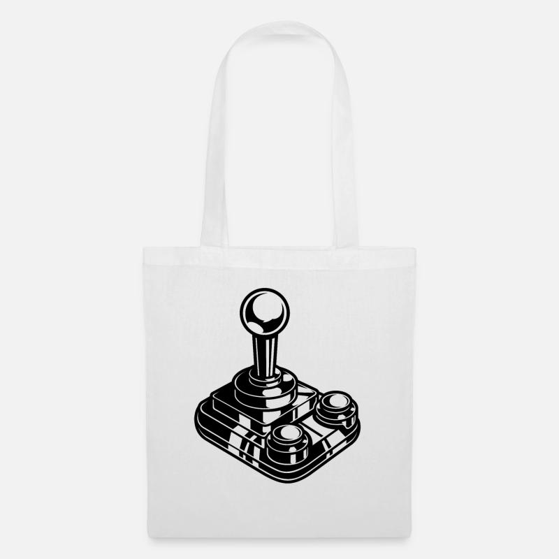 Gamer Gaming Joystick - Stoffbeutel - Weiß