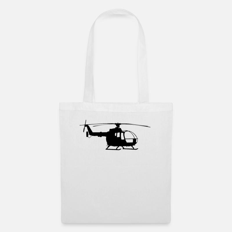 Hubschrauber - Stoffbeutel - Weiß