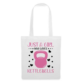 Juste une fille qui aime Kettlebells Fitness Gym - Sac en tissu - blanc - Devant