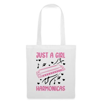 Just a girl who loves the harmonica Mundh - Tote Bag - white - Front