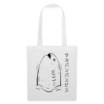 Sacabambaspis poisson Meme dessin au trait japonais - Sac en tissu - blanc - Devant
