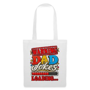 Papa-Witze lädt sich Lustiges Papa-Design - Stoffbeutel - Weiß - Vorne