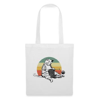 Cute cat knits pyjamas nightgown - Tote Bag - white - Front