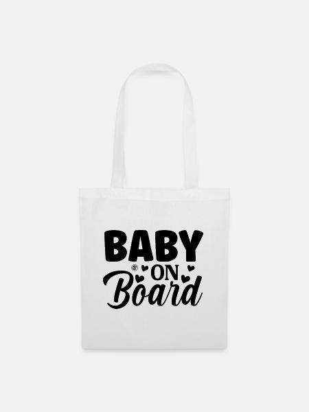 Baby on board - Stoffbeutel - Weiß