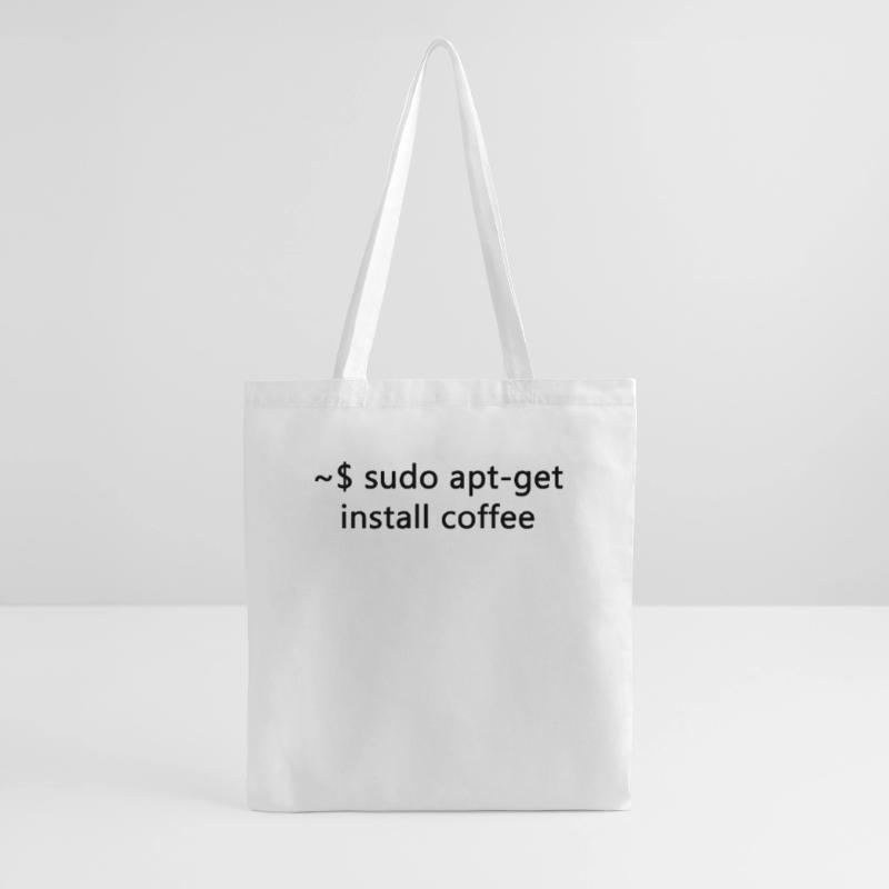 Sysadmin Linux Sudo Apt-Get Kaffee Programmierer Stoffbeutel