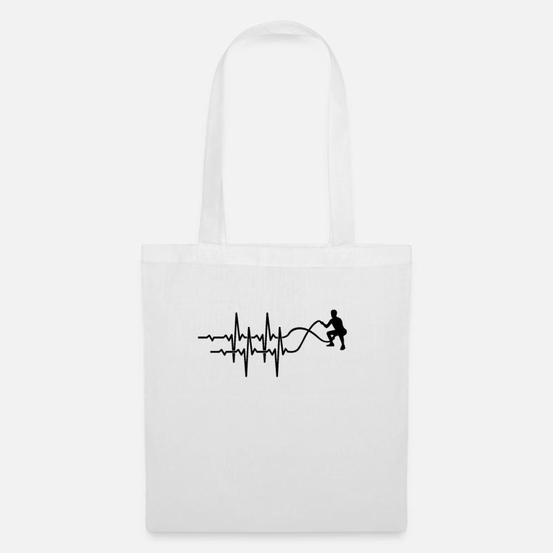 Conception d’impulsions de ligne de vie de cordes de combat - Sac en tissu - blanc