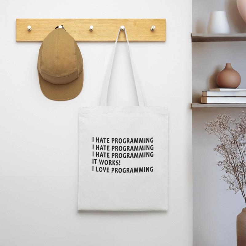 I Love Programming Funny Programmer Tote Bag