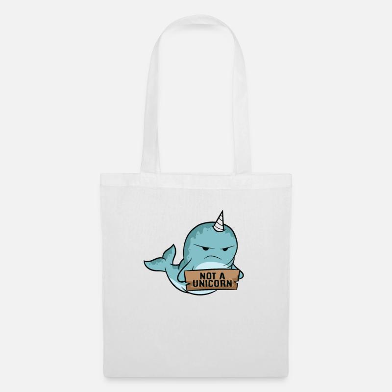 Narwhal Not A Unicorn Einhornwal - Stoffbeutel - Weiß