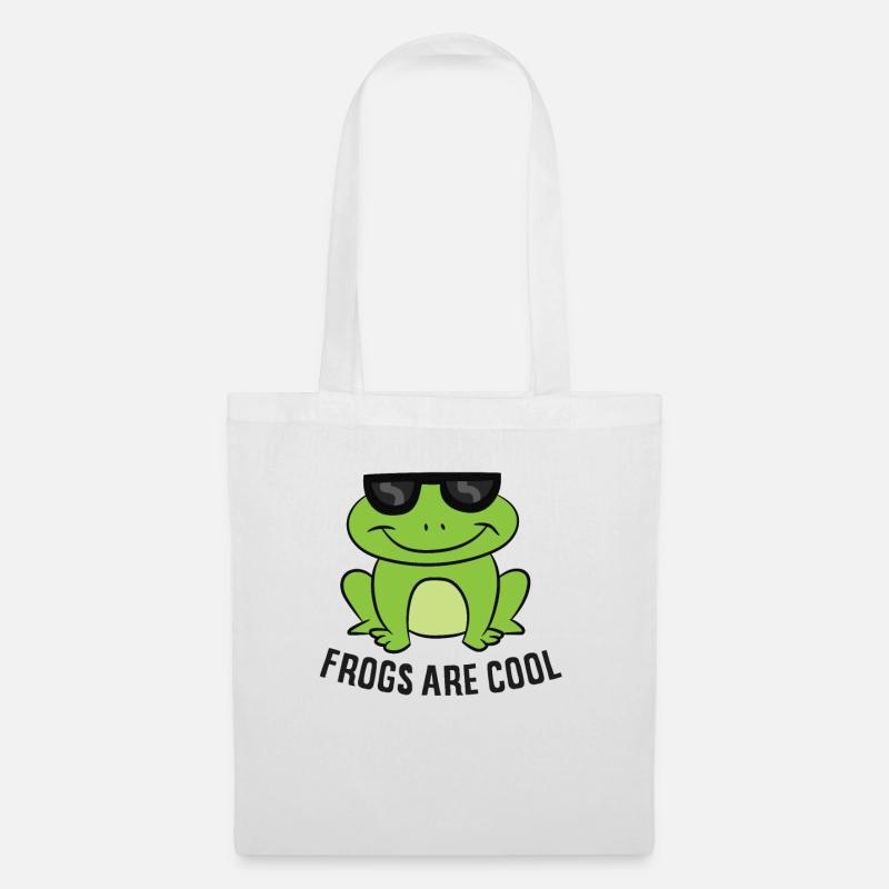 Frösche Sind Cool Süßer Frosch - Stoffbeutel - Weiß