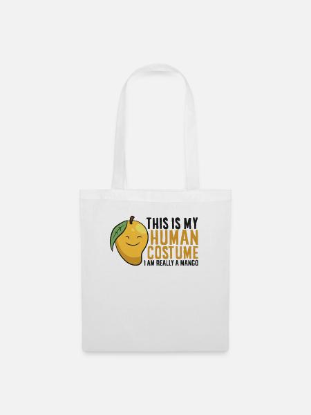 Mango Frucht Halloween Mango Menschliches Kostüm - Stoffbeutel - Weiß