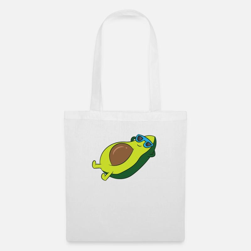 Avocado Mit Sonnenbrillen Gemüse Avocado - Stoffbeutel - Weiß