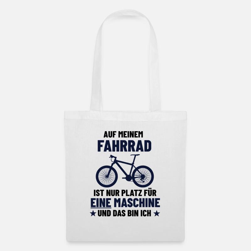 Fahrrad Spruch kein E-bike - Stoffbeutel - Weiß