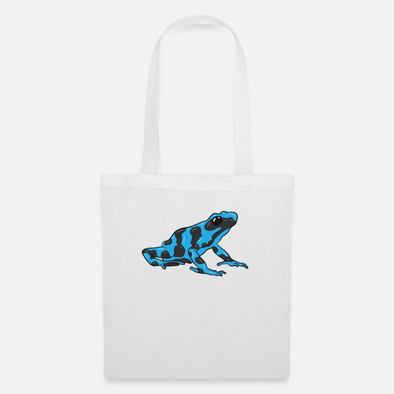 Blauer Gift Pfeil Frosch Dendrobatidae - Stoffbeutel - Weiß