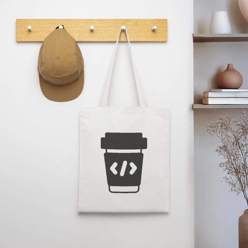 Programmierer Coder Coding Kaffee Stoffbeutel