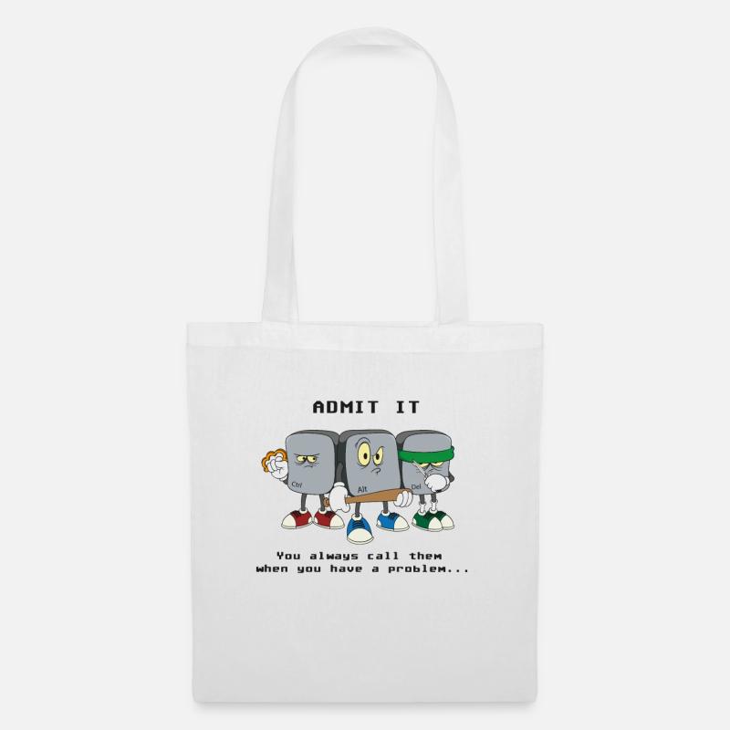 Ctrl Alt Del Programmeur informaticien en informatique - Sac en tissu - blanc