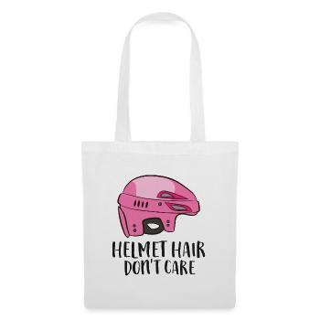 Helmet Hair Don't Care Funny Hockey - Tote Bag - white - Front