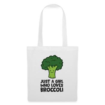 Juste une fille qui aime le brocoli - Sac en tissu - blanc - Devant